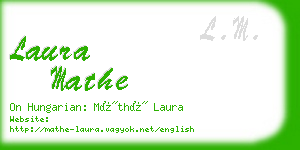 laura mathe business card